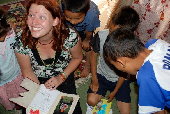 My gorgeous new book with pictures and letters from the kids!
