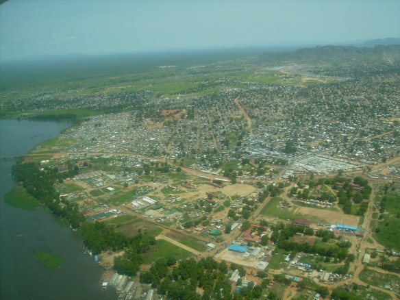 Aerial view of Juba as we took off