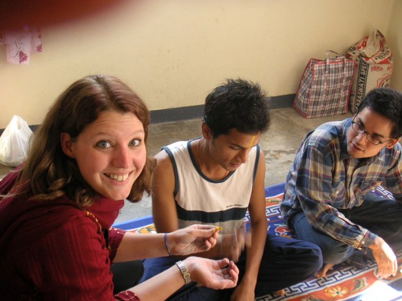 Sheepish after spilling all the tikka everywhere!