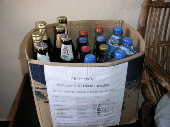 The mini-bar in our hotel room!